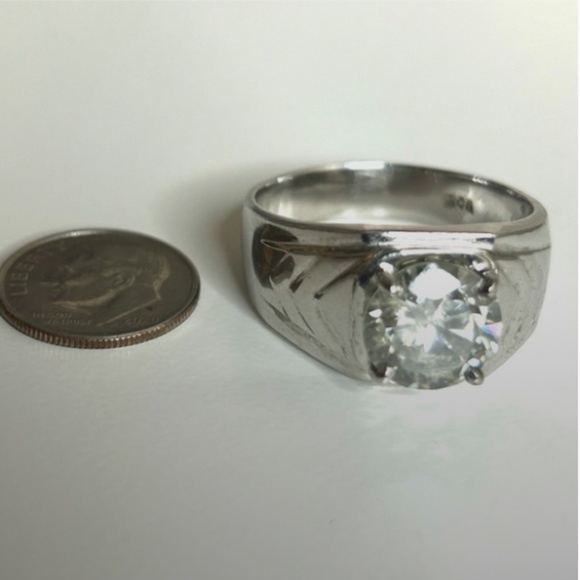 Genuine 4.20 CTs Off White Diamond Ring Round Brilliant Cut 925 Silver - Picture 8 of 10